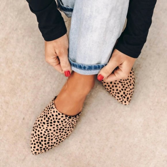 🎉 HP 🎉 NIB Suede Spotted Mules - Picture 2 of 10